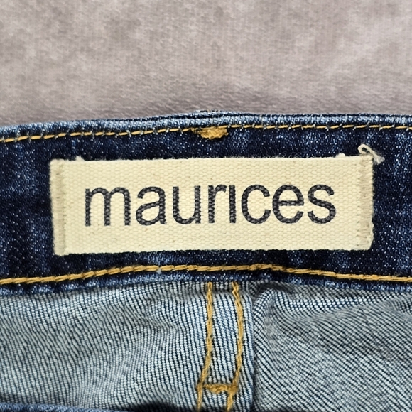 Maurices Distressed Skinny Fit True Blue Denim Jeans - Picture 6 of 12